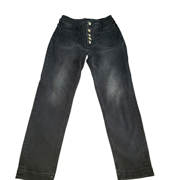 Pilcro and the Letterpress by Anthropologie High Rise Slim Black Denim- 26 - Picture 2 of 5